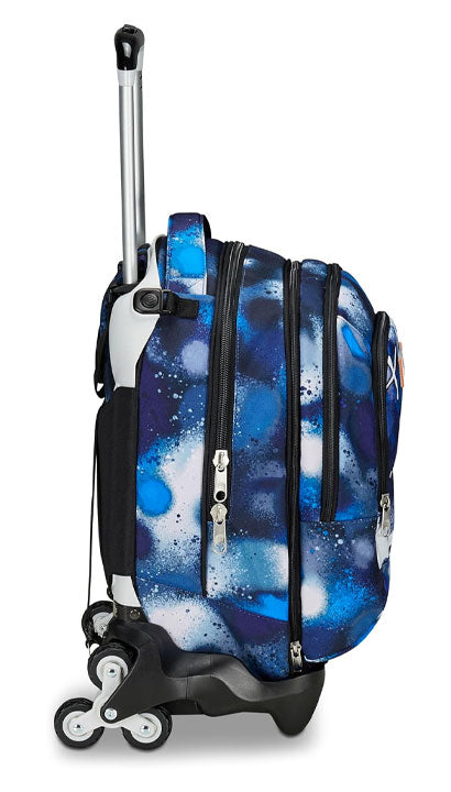 School Pack Zaino Trolley Seven 3WD + Detach Più Astuccio Completo 3 Zip