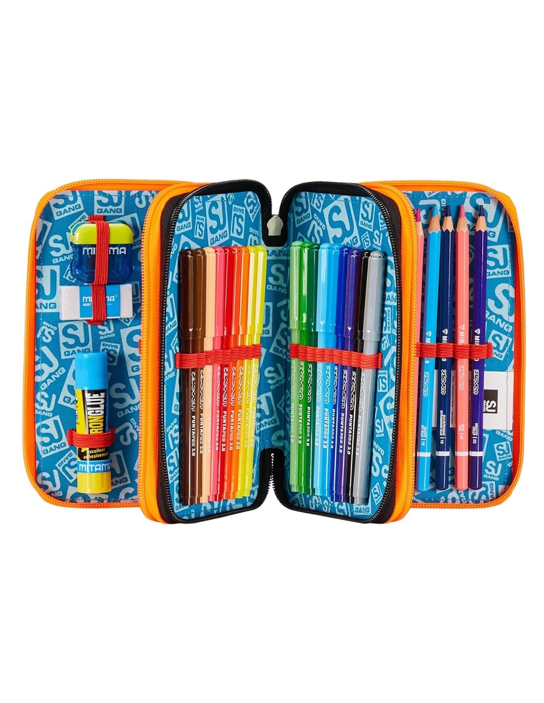 School Pack Zaino Trolley Seven Jack-3WD SJ Gang RexMe Più Astuccio Completo 3 Zip