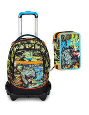 School Pack Zaino Trolley Seven Jack-3WD SJ Gang RexMe Più Astuccio Completo 3 Zip