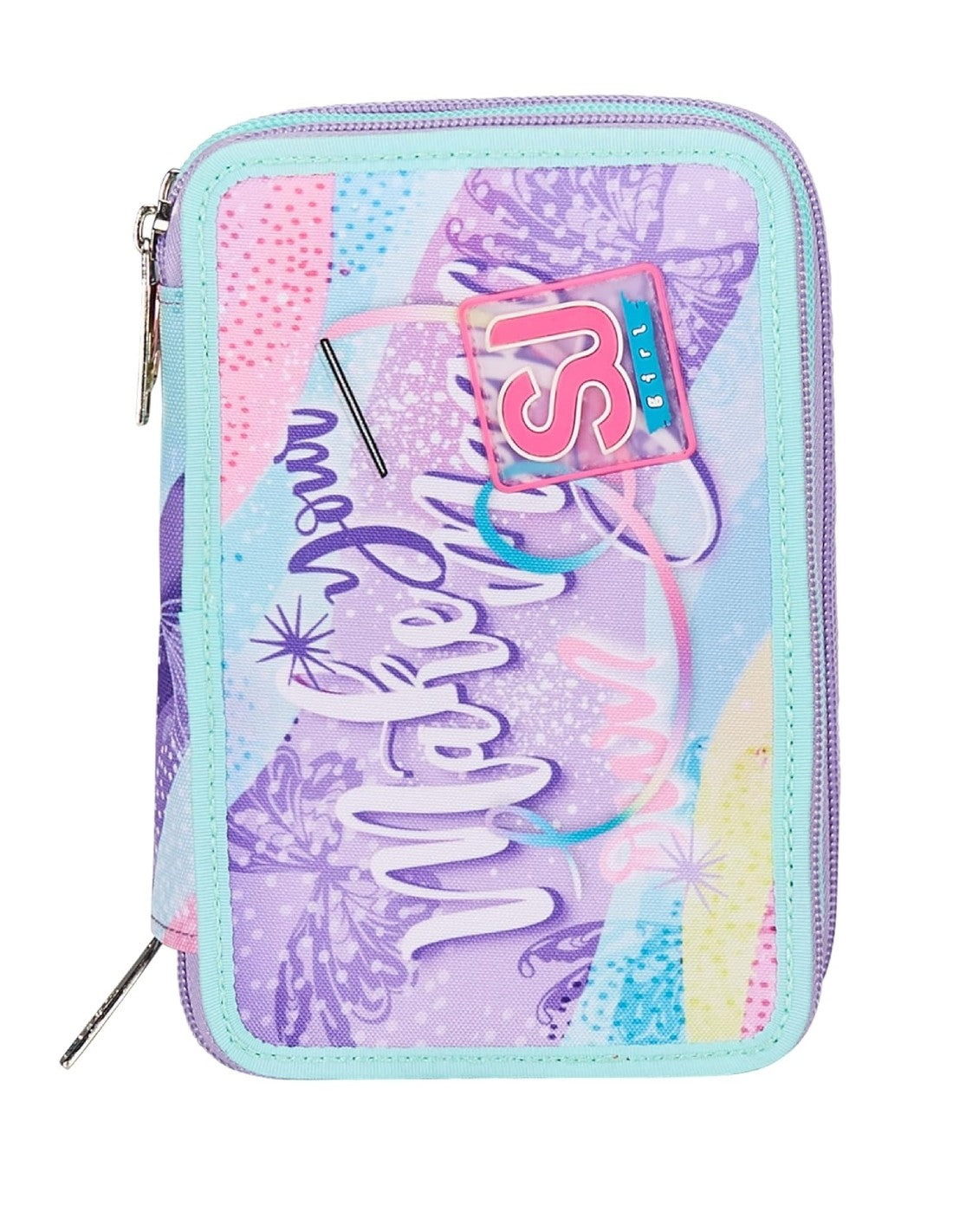 School Pack Zaino Trolley Seven Jack-3WD+ Sj Gang RhythmicSoul Più Astuccio Completo 3 Zip