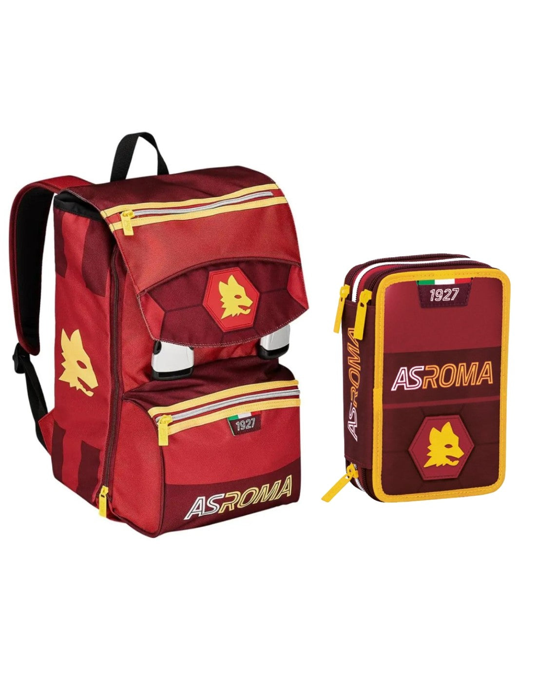 Seven School Pack Zaino Roma Sdoppiabile Più Astuccio Completo 3 Zip