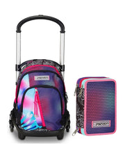 Seven School Pack Zaino Shadefull Girl Più Astuccio Completo 3 Zip
