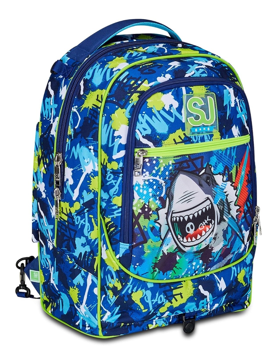 Seven School Pack Zaino Trolley 3WD Sj Gang Più Astuccio Completo 3 Zip
