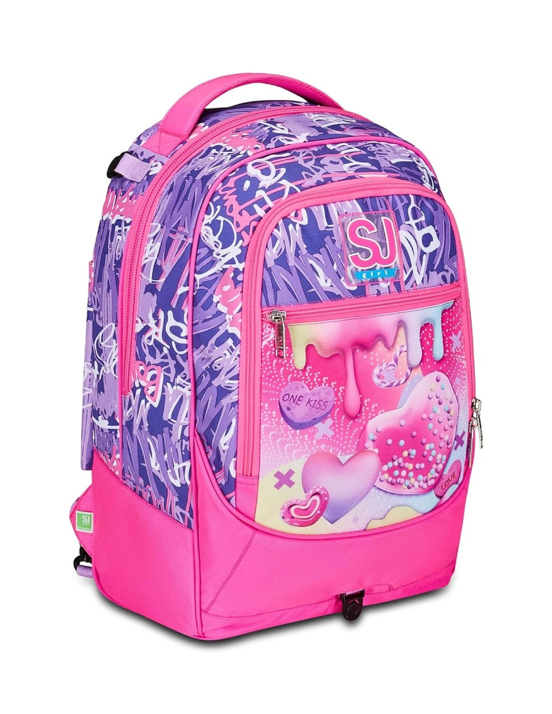Seven School Pack Zaino Trolley Jack 3WD Sphere Full Girl Più Astuccio Completo 3 Zip