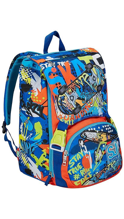 School Pack Zaino Seven Sdoppiabile Big Sj Gang Trickyled Più Astuccio Completo 3 Zip