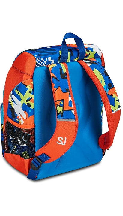 School Pack Zaino Seven Primino Sj Gang Trickyled Boy Più Astuccio Completo 3 Zip