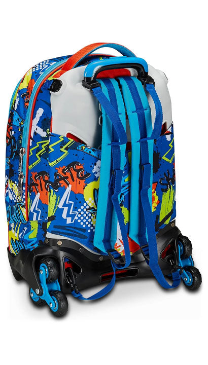 School Pack Zaino Trolley Jack 3WD+ Sj Gang Trickyled Più Astuccio Completo 3 Zip