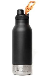 Borraccia Termica Nera In Acciaio Con Ciotola Cane 950ml