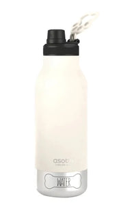 Borraccia Termica Bianca In Acciaio Con Ciotola Cane 950ml