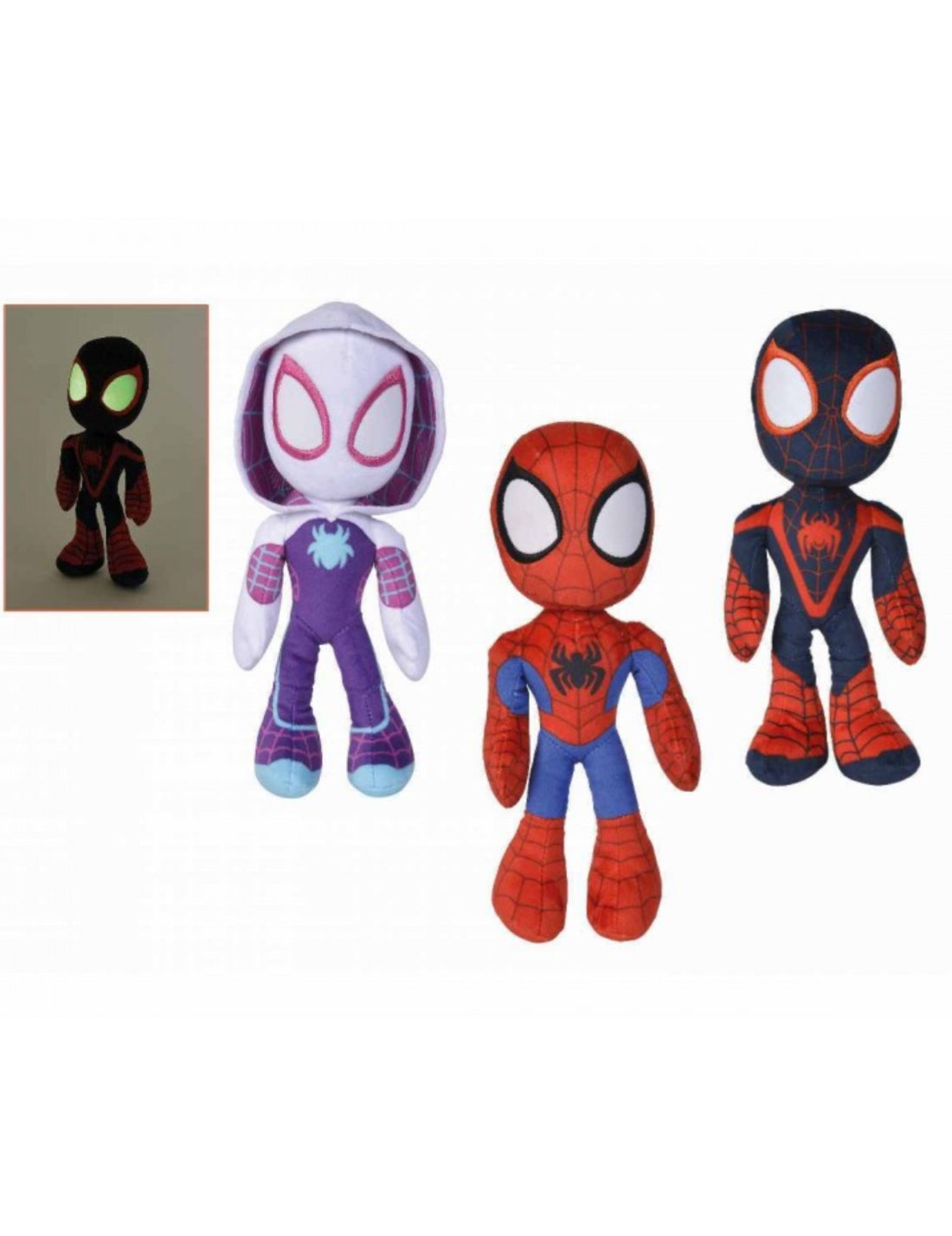 Peluche Marvel Spiderman Occhi Luminosi 25cm