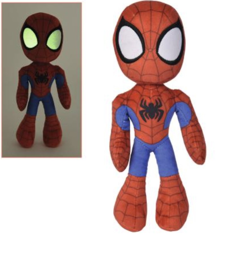 Peluche Marvel Spiderman Occhi Luminosi 25cm