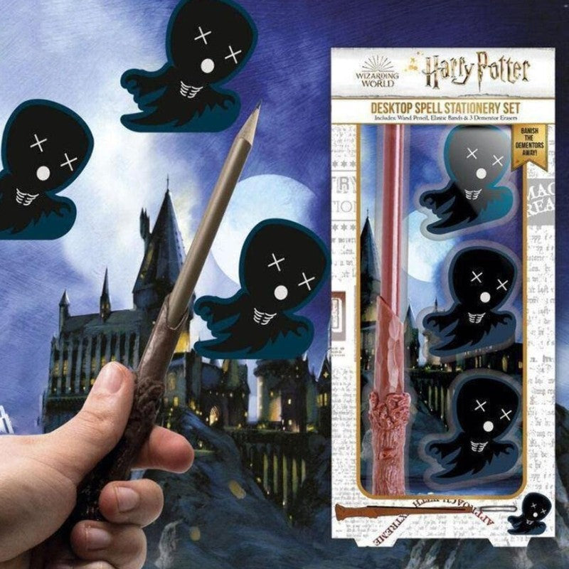 Set Harry Potter Matita Bacchetta E Gomme Da Cancellare Dissennatori