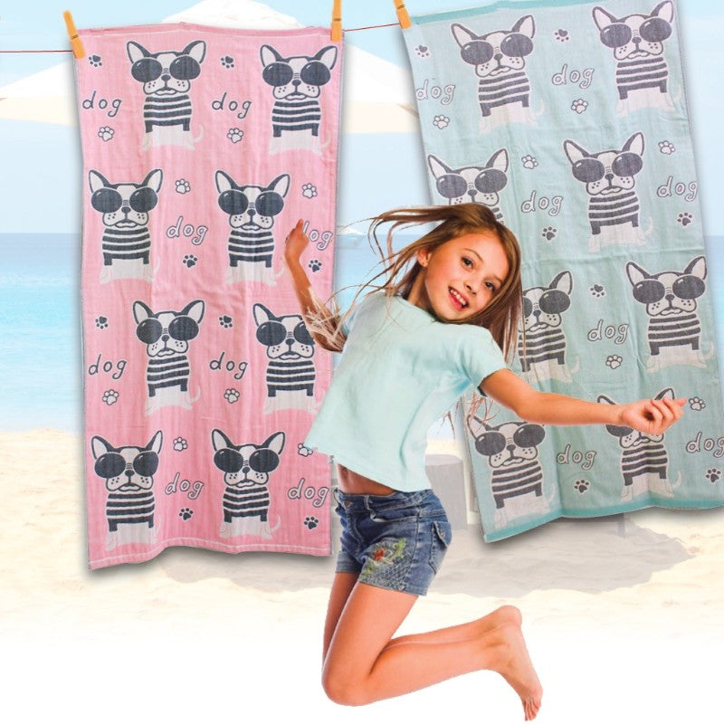 Telo Mare Double Face Cane Carlino 70x140cm