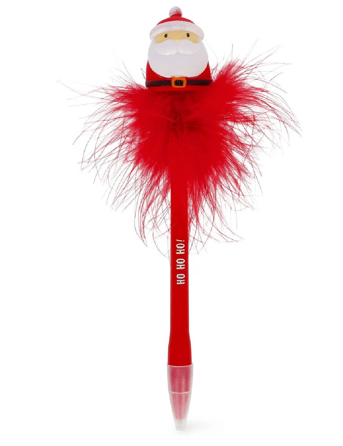 Penna A Sfera Blu Luminosa Babbo Natale Rosso Legami