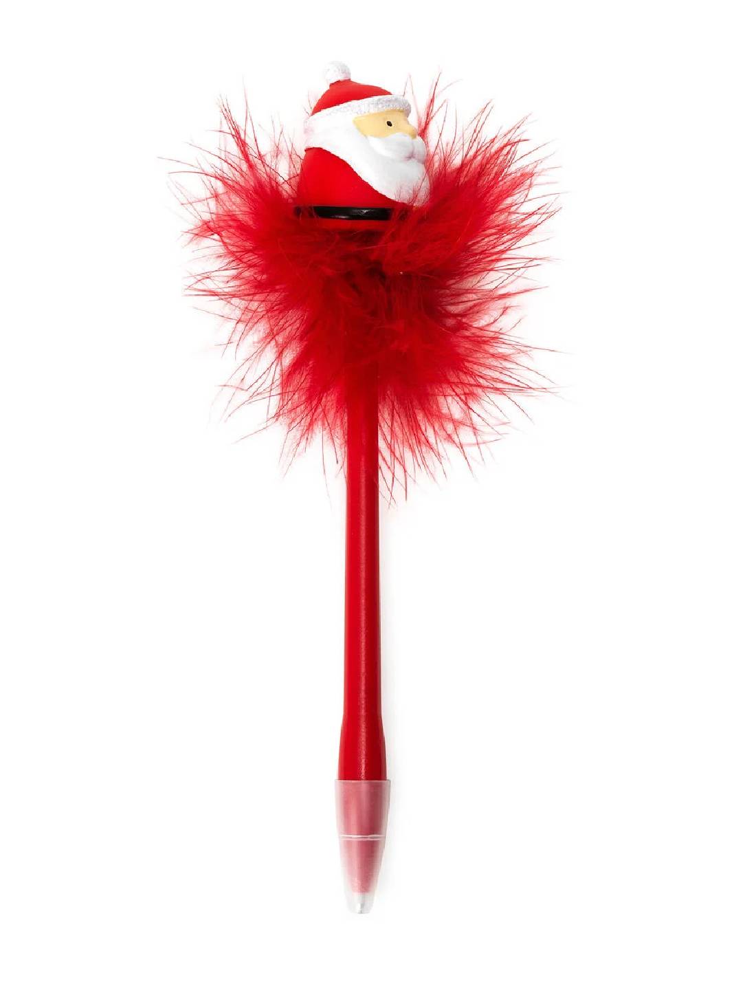 Penna A Sfera Blu Luminosa Babbo Natale Rosso Legami