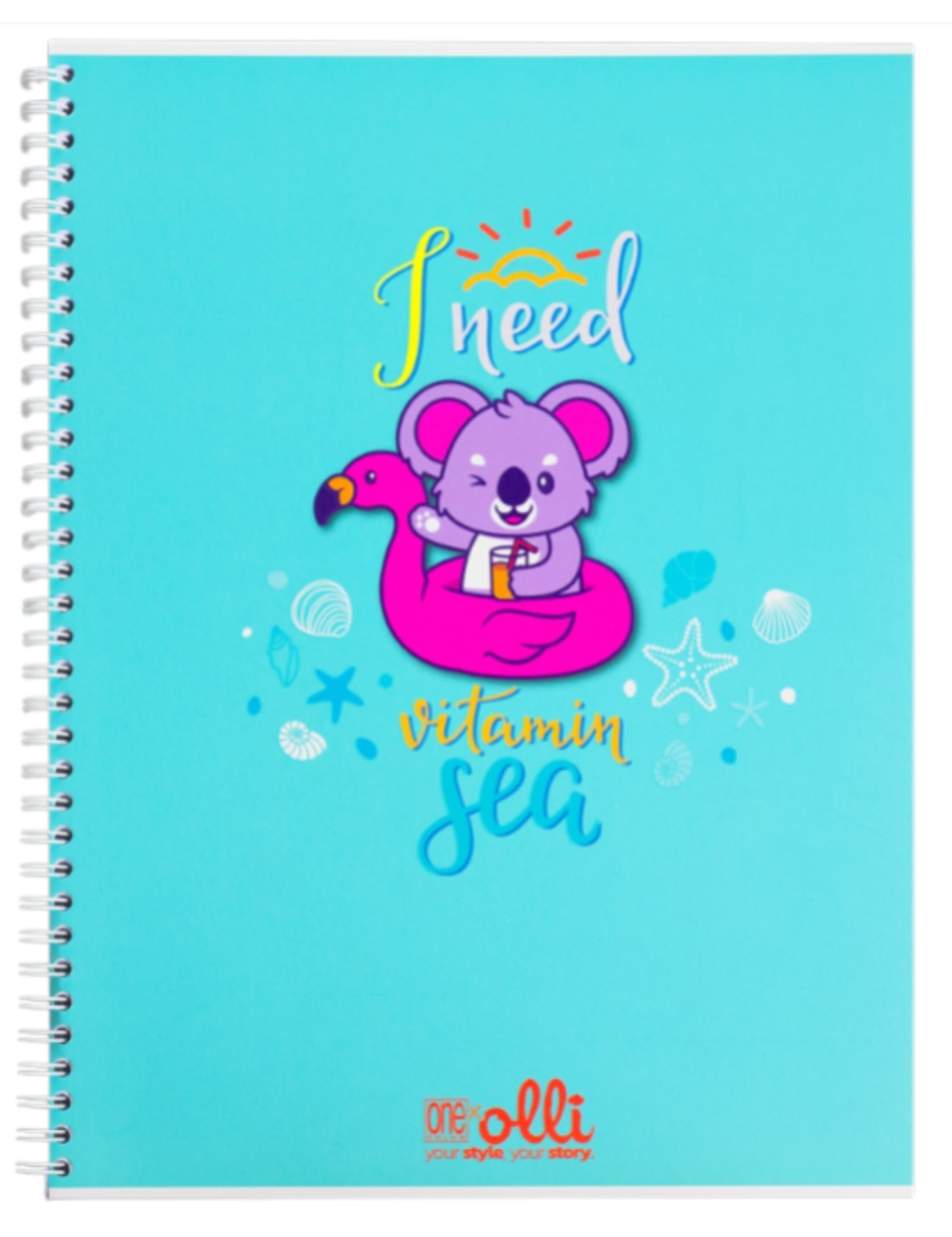 Maxi Quaderno Spiralato Olli X One Color Funny Friends A4