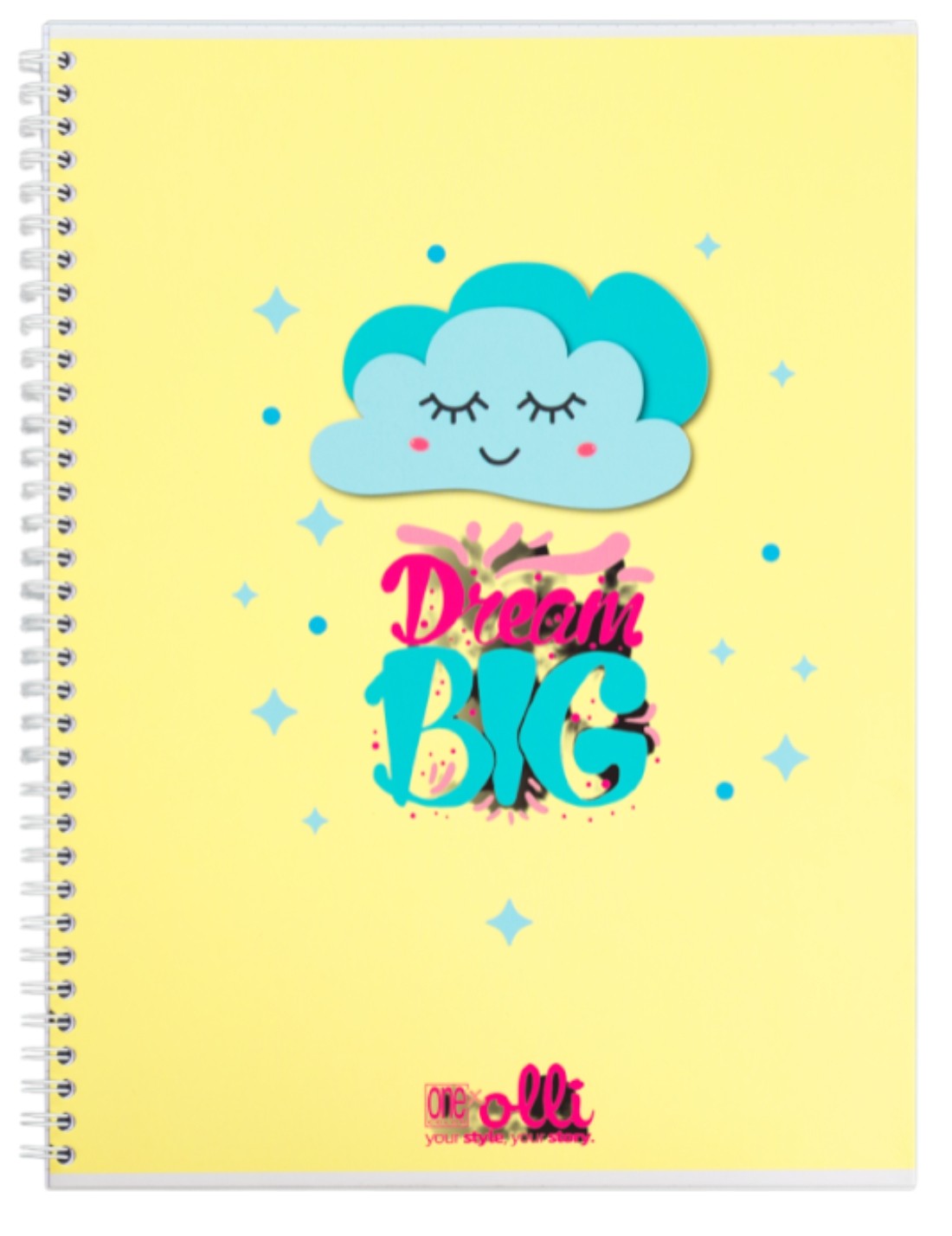 Maxi Quaderno Spiralato Olli X One Color Funny Friends A4