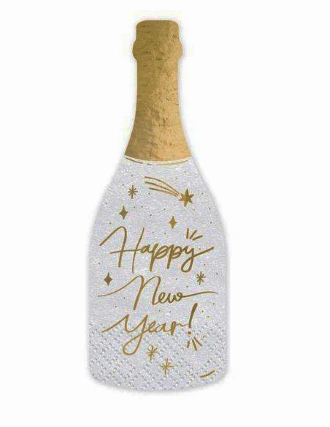 20 Tovaglioli Sagomati Champagne Happy New Year
