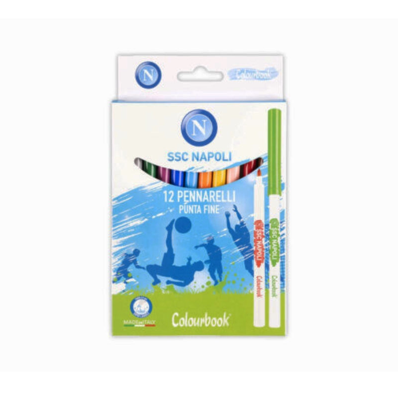 Colourbook Pennarelli Lavabili SSC Napoli 12pz