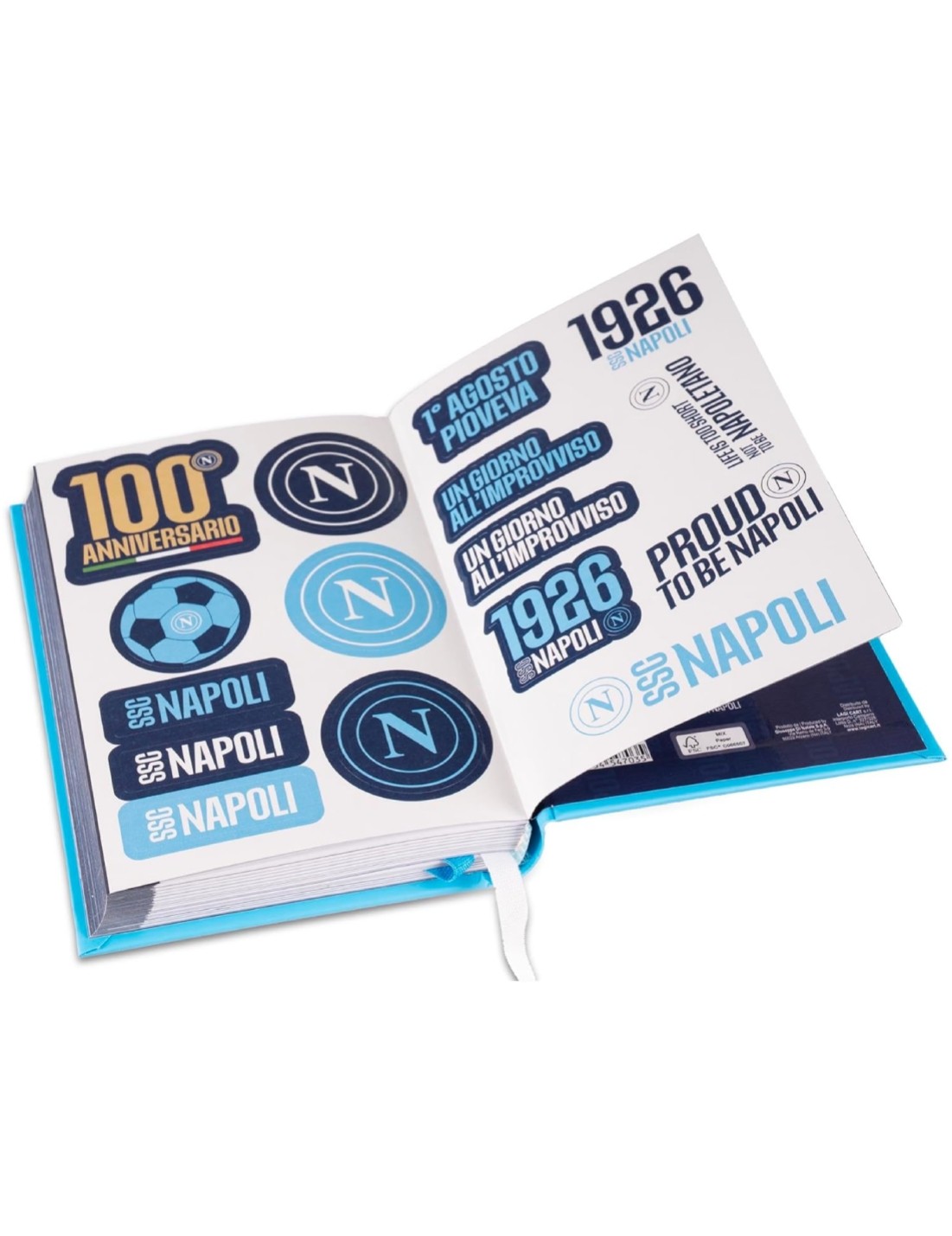 Diario Scuola 12 Mesi Datato 2025/2026 Colourbook SSC Napoli