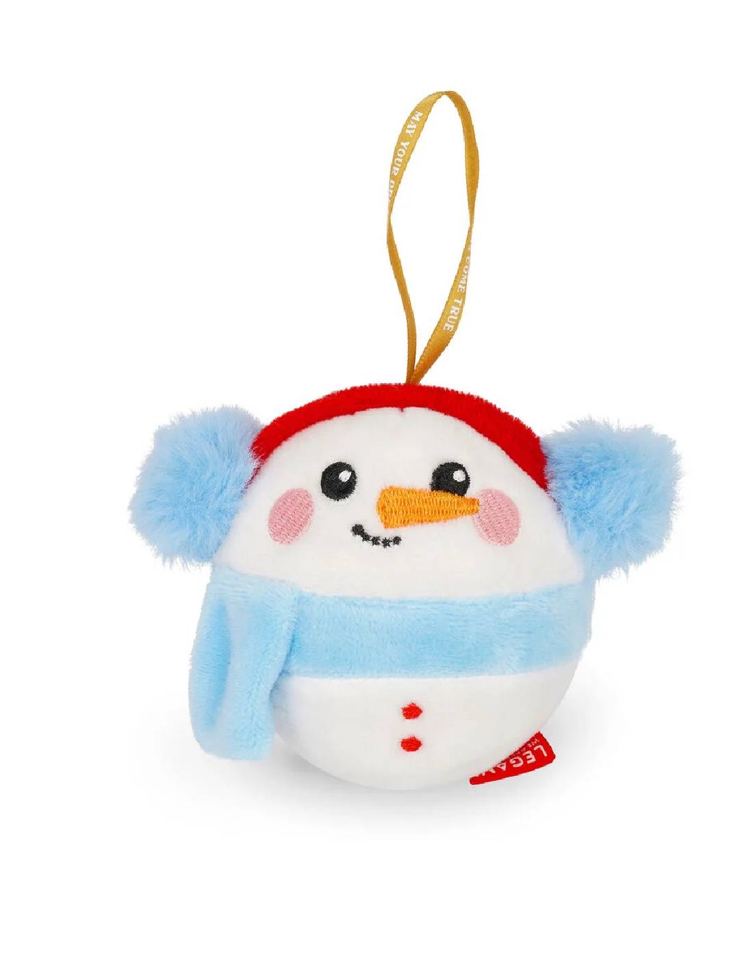 Pallina Albero Di Natale Peluche Pupazzo Di Neve Legami 6cm