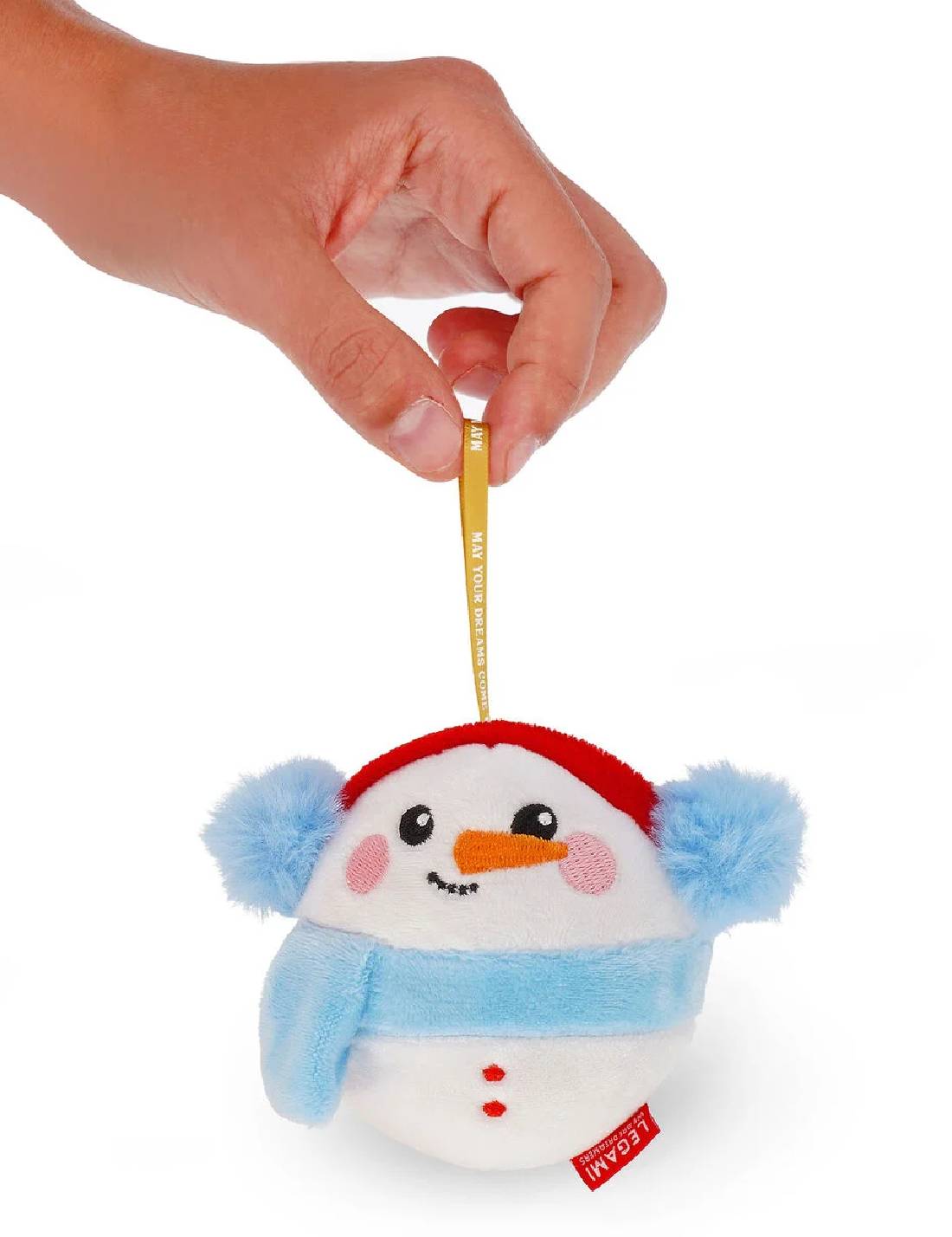 Pallina Albero Di Natale Peluche Pupazzo Di Neve Legami 6cm
