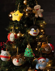 Pallina Albero Di Natale Peluche Pupazzo Di Neve Legami 6cm