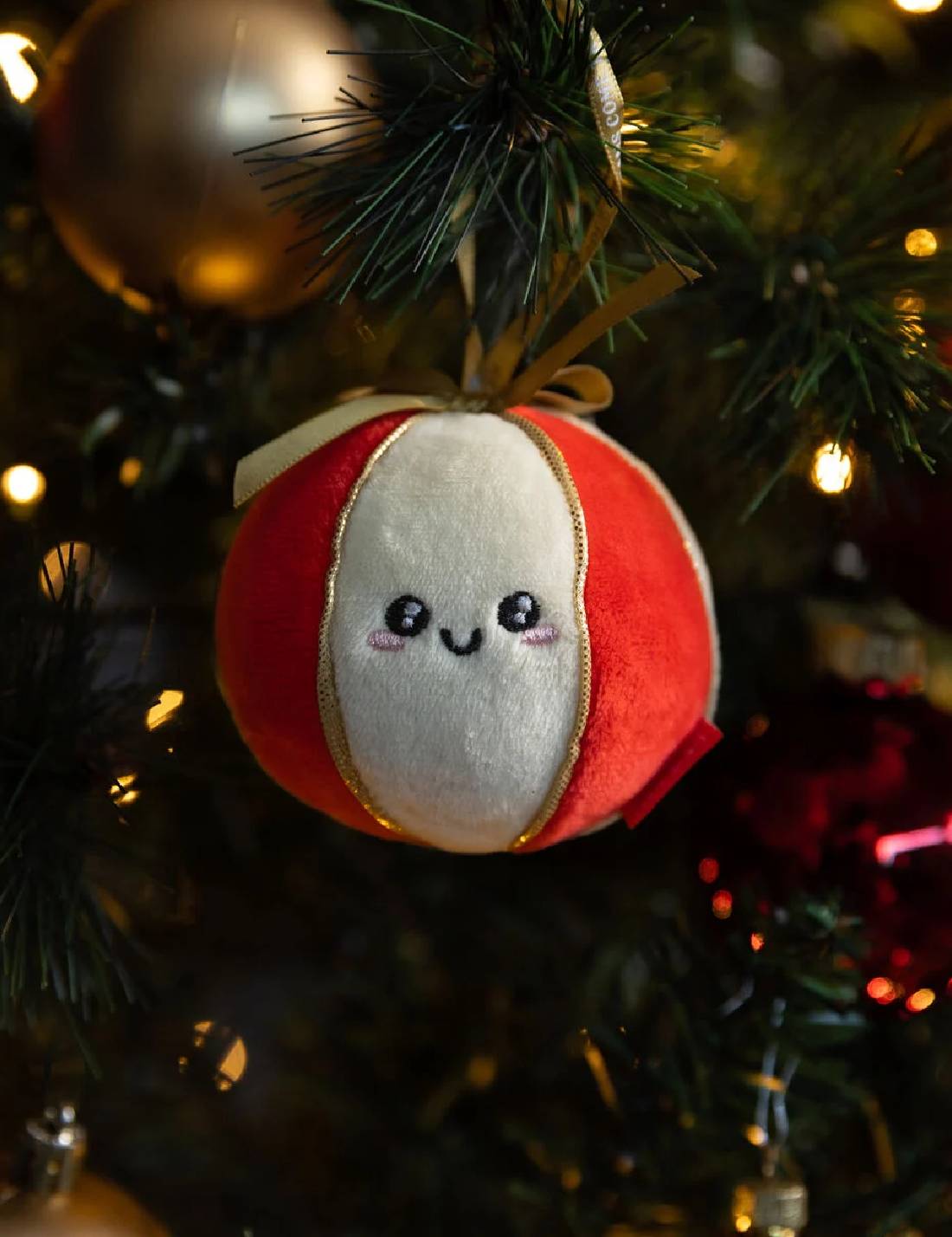 Pallina Albero Di Natale Peluche Palla Legami 6cm
