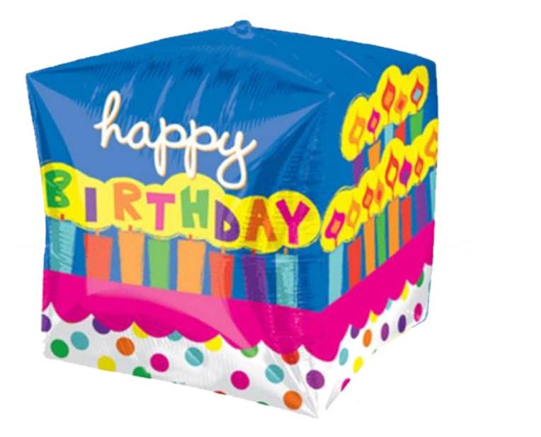 Palloncino Metalfoil Quadrato Happy Birthday 30" 70cm
