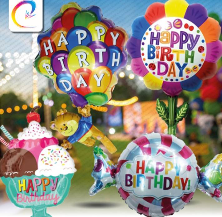 Palloncino Metalfoil Buon Compleanno Assortito 18" 46cm