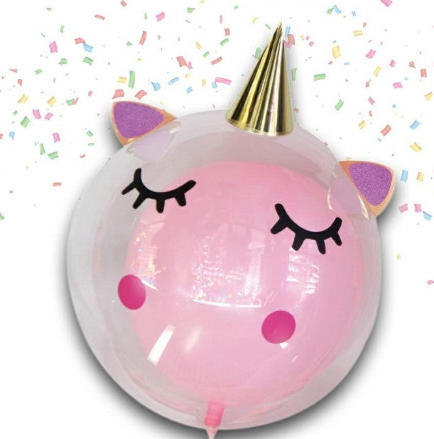 Palloncino Metalfoil Unicorno Rosa 24" 61cm