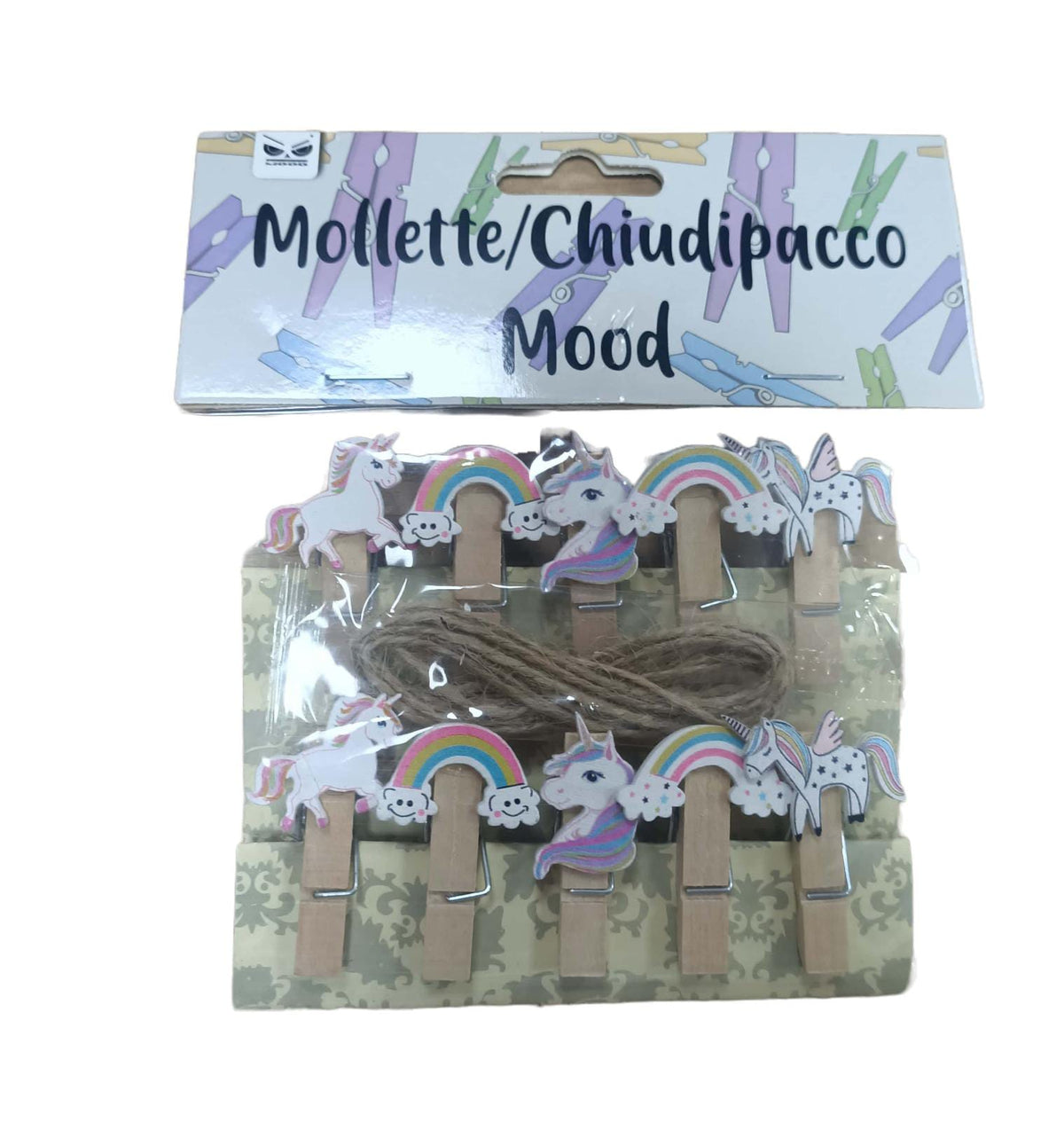 Clip Mollette Chiudipacco Unicorno 10pz