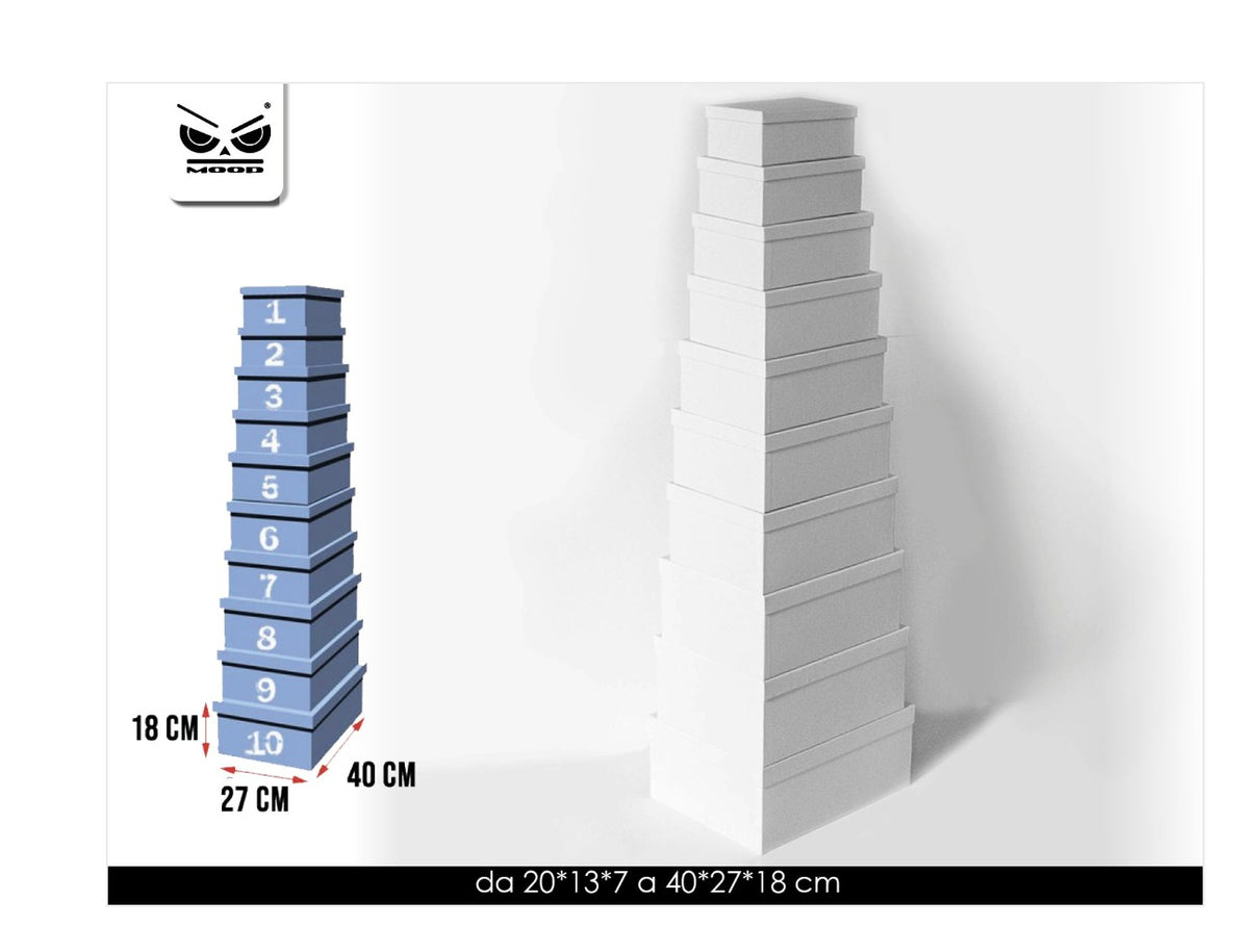 Scatole Cartone Monocolore Bianca