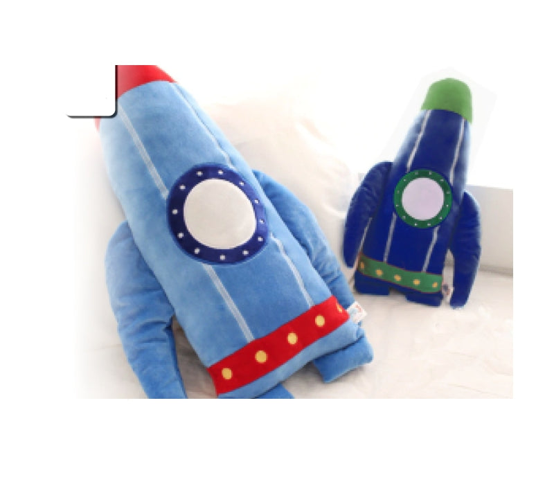 Cuscino Peluche Super Soffice Razzo Spazio Assortito