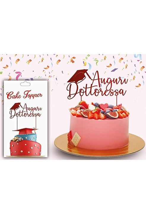 Cake Topper Auguri Dottoressa