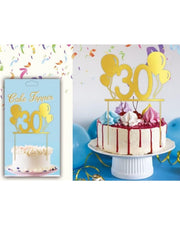 Topper Torta Compleanno Oro Festa 30 Anni