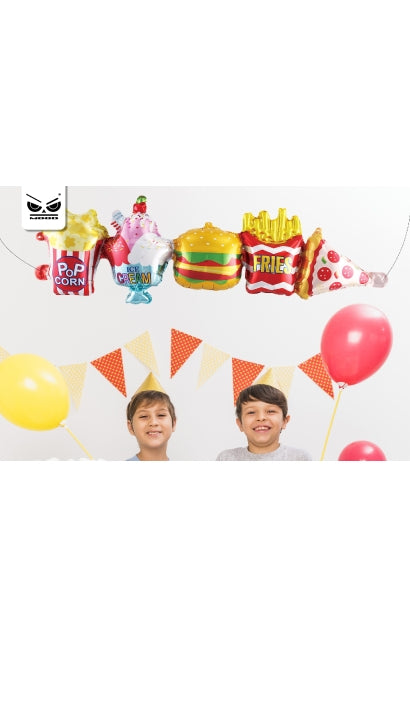 Set 5 Palloncini Menù Burger Small