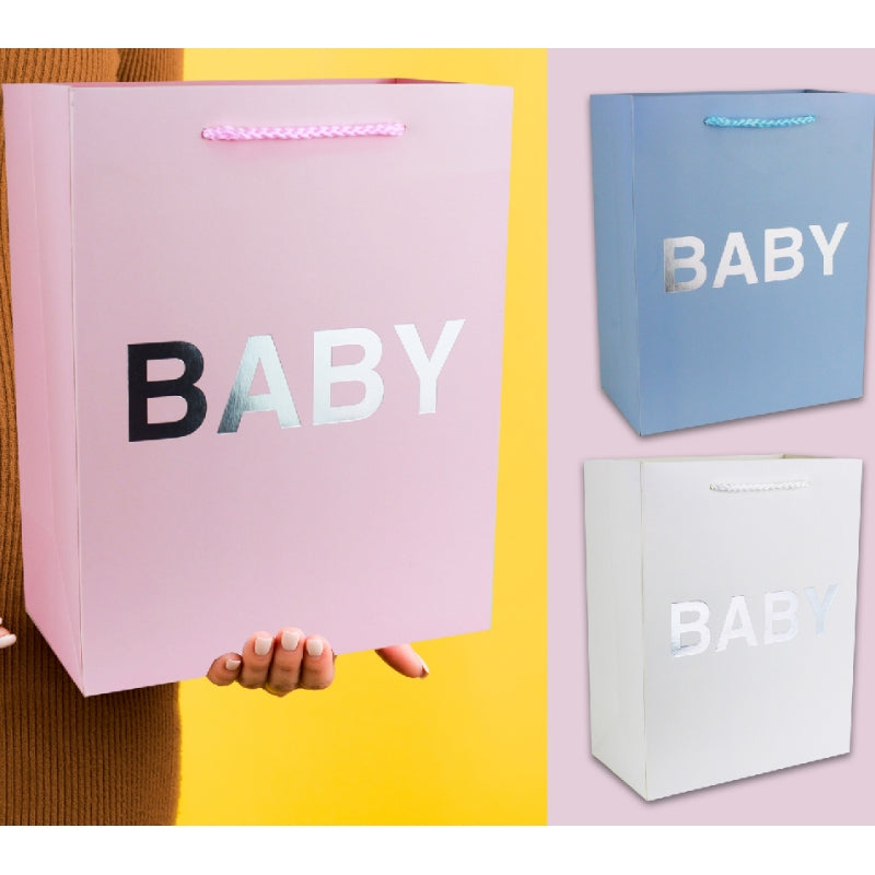 Busta Sacchetto Regalo Baby Colori Assortiti M 32x26x12cm