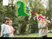 Pignatta Dinosauro Di Carta Con Bastone 44cm
