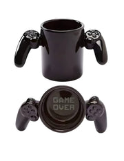 Tazza Nera In Ceramica Controller Console Game Over 350ml