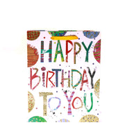 Busta Sacchetto Regalo Happy Birthday L 26,5x32,5x11,5cm