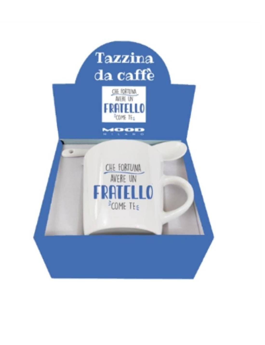 Tazza In Ceramica Con Cucchiaino - Che Fortuna Avere Un Fratello Come Te