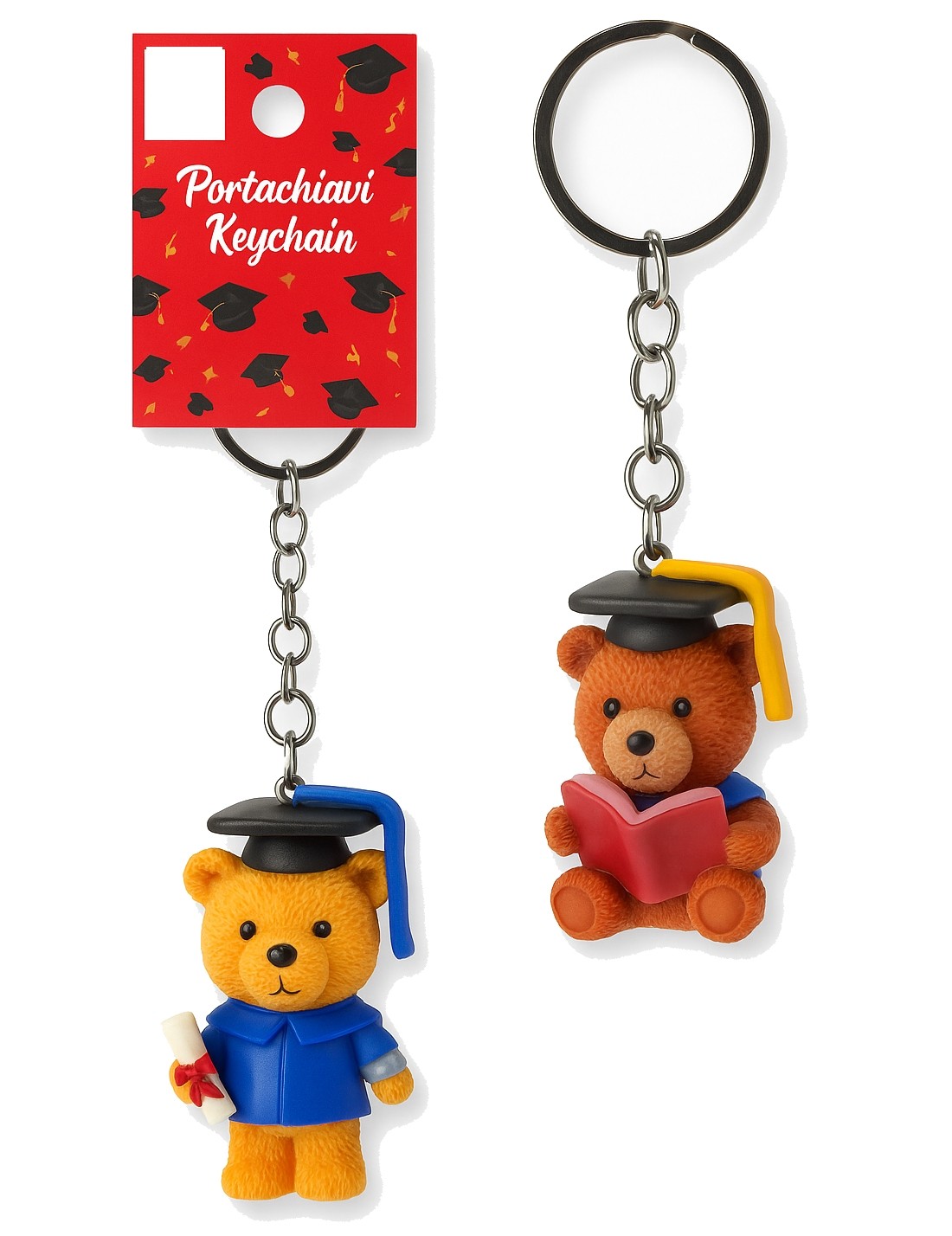Portachiavi Orsetto Teddy Laureato 6cm