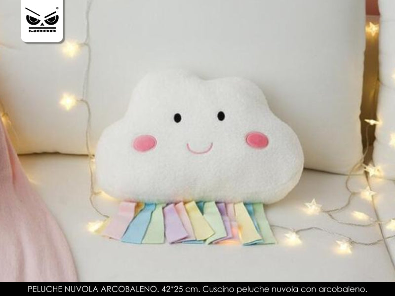 Cuscino Peluche Nuvoletta Arcobaleno