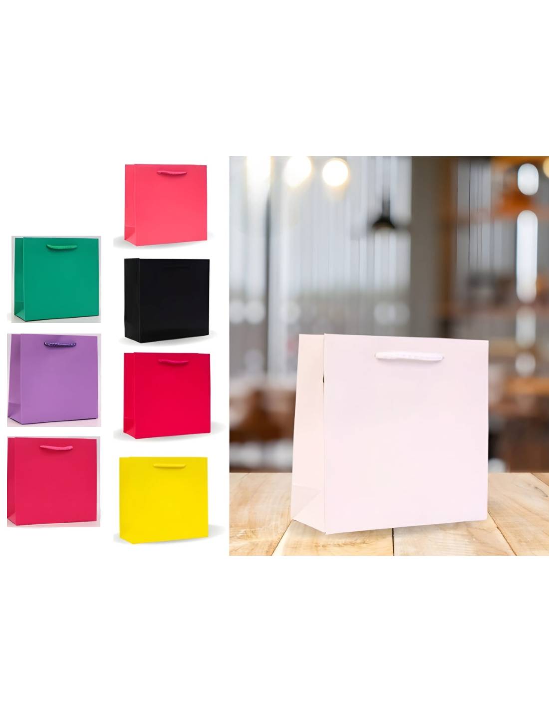 Busta Sacchetto Regalo Orizzontale Monocolore 23cm
