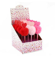 Penna Pom Pom Assortita Topper Cuore