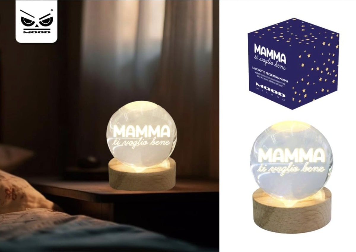 Lampada Sfera Di Vetro Festa Della Mamma Con Dedica