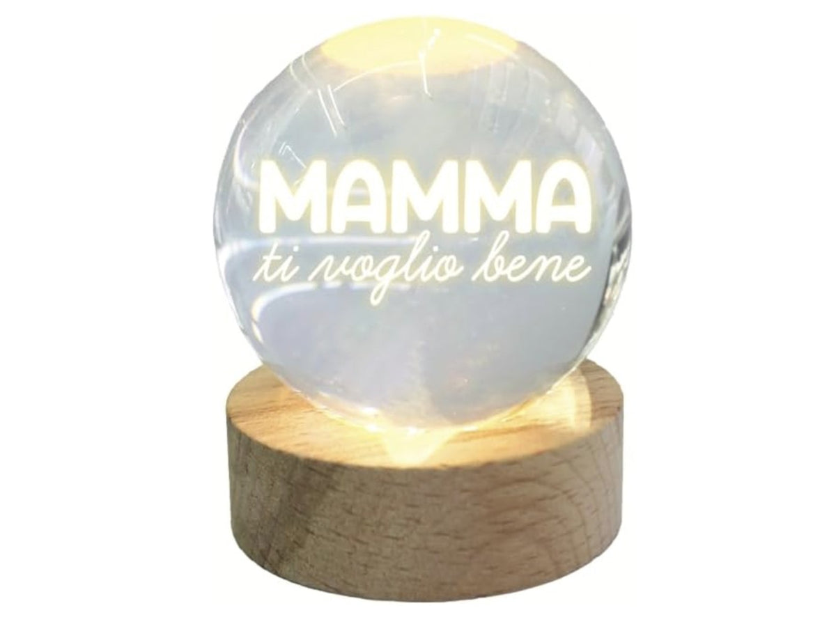 Lampada Sfera Di Vetro Festa Della Mamma Con Dedica