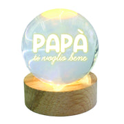 Lampada Sfera Di Vetro Festa Del Papà Con Dedica