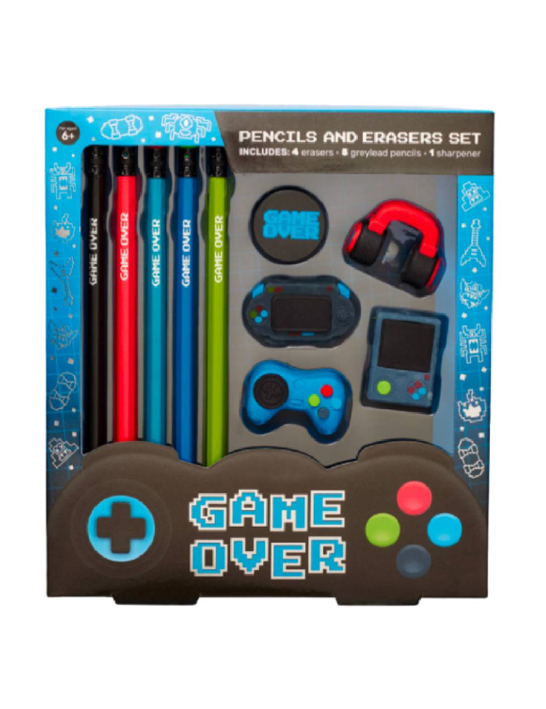 Set Cancelleria Game Over 10pz